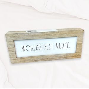 NWT Rae Dunn WORLD'S BEST NURSE
Wooden Sign